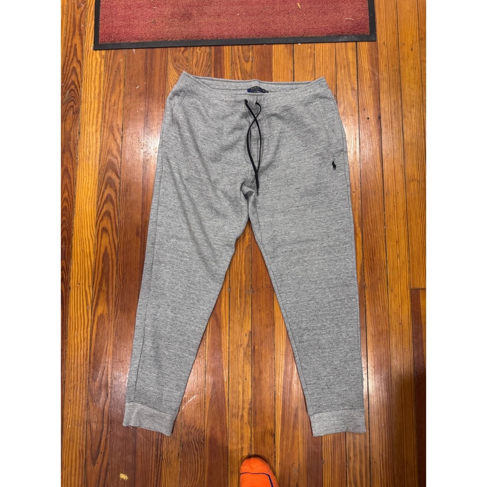 Polo Ralph Lauren Mens XL Gray Heather Joggers Sweatpants Pony Logo Drawstring